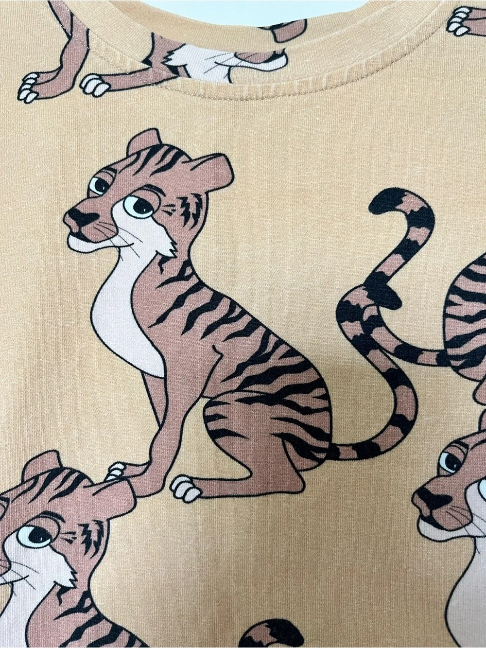 Dear Sophie Tiger Yellow Top Short-sleeve
